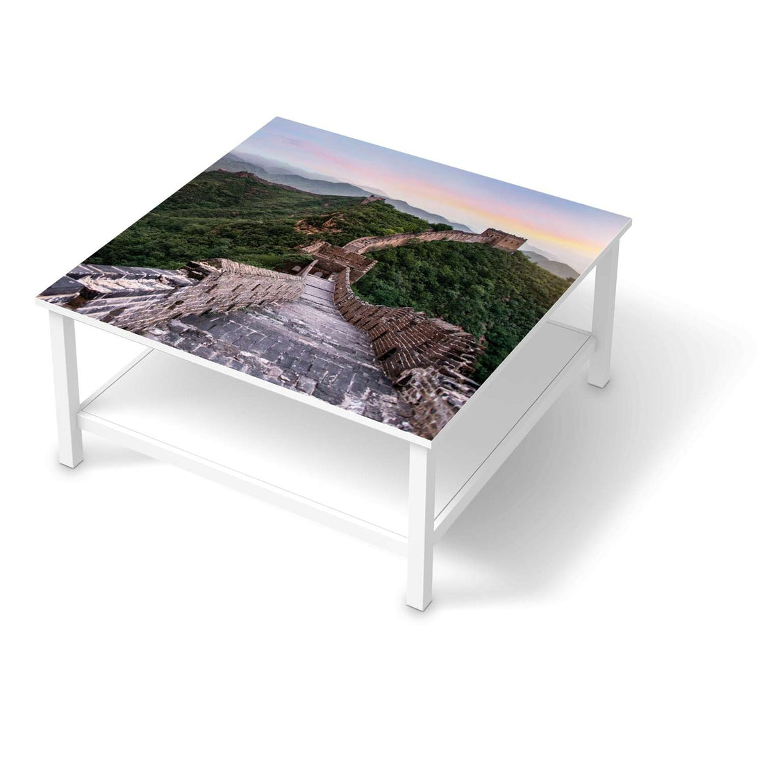 Klebefolie für Möbel The Great Wall - IKEA Hemnes Couchtisch 90x90 cm  - weiss