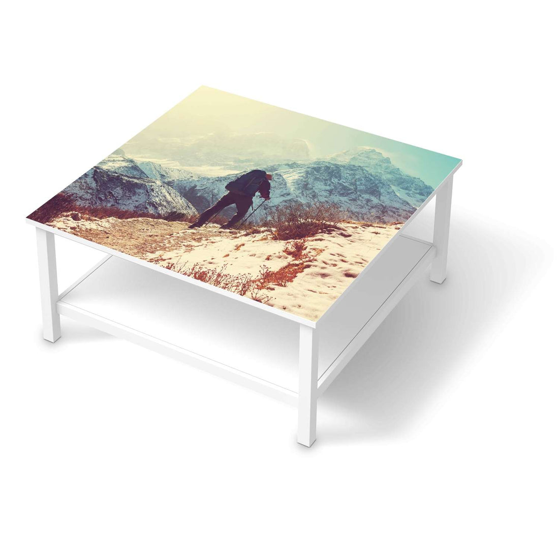 Klebefolie für Möbel The sky is the limit - IKEA Hemnes Couchtisch 90x90 cm  - weiss