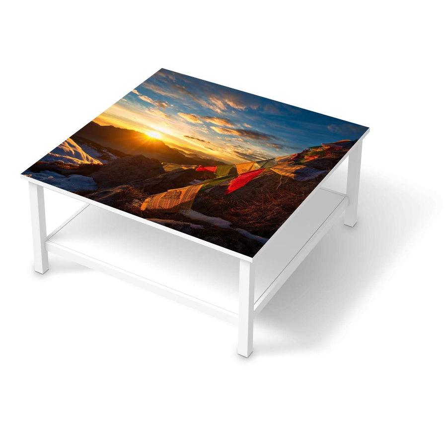 Klebefolie für Möbel Tibet - IKEA Hemnes Couchtisch 90x90 cm  - weiss