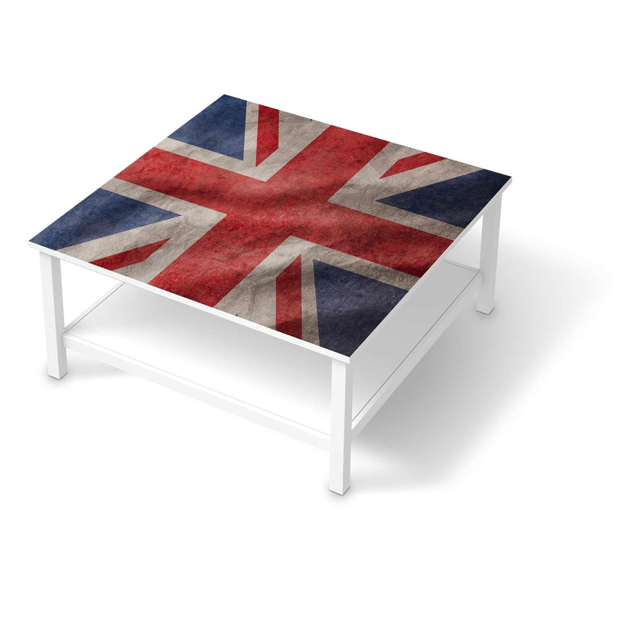 Klebefolie für Möbel Union Jack - IKEA Hemnes Couchtisch 90x90 cm  - weiss