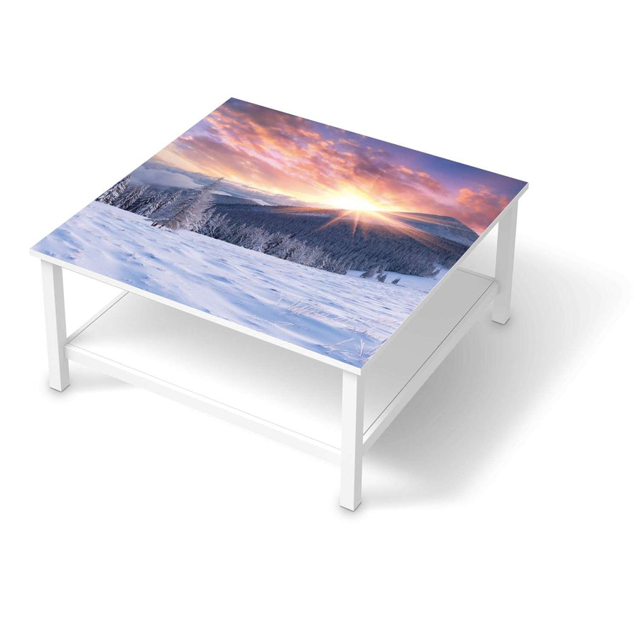 Klebefolie für Möbel Zauberhafte Winterlandschaft - IKEA Hemnes Couchtisch 90x90 cm  - weiss