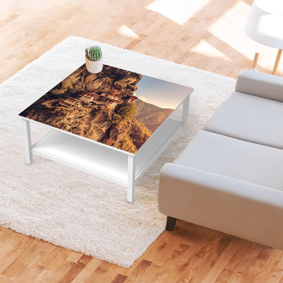 Klebefolie für Möbel Bhutans Paradise - IKEA Hemnes Couchtisch 90x90 cm - Wohnzimmer