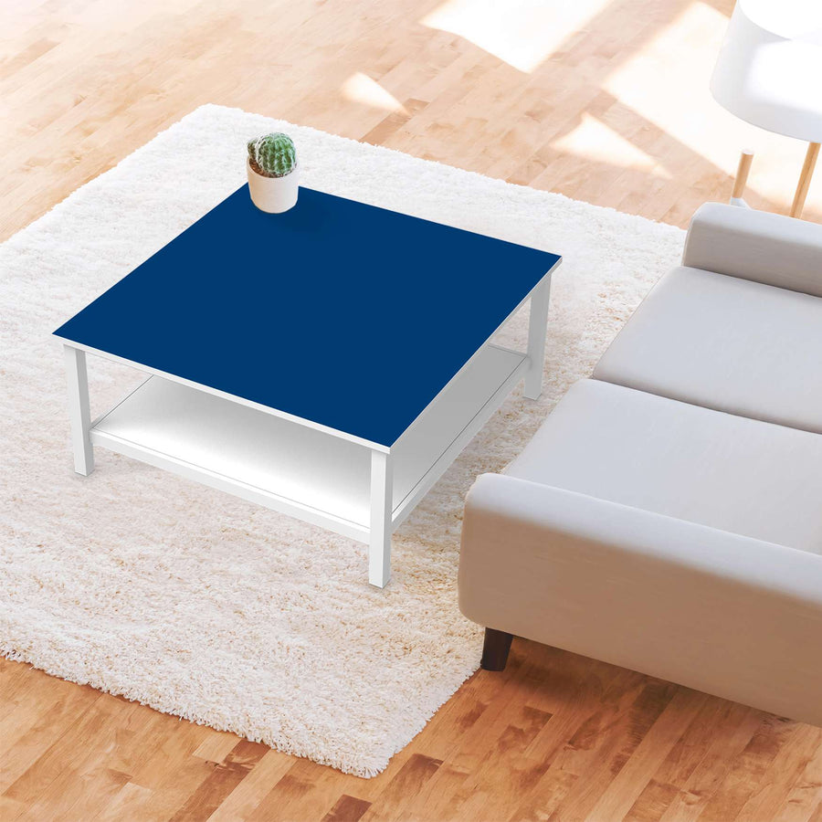 Klebefolie für Möbel Blau Dark - IKEA Hemnes Couchtisch 90x90 cm - Wohnzimmer