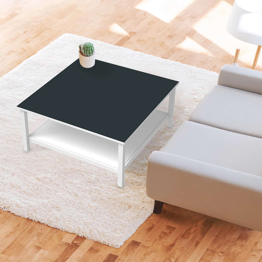 Klebefolie für Möbel Blaugrau Dark - IKEA Hemnes Couchtisch 90x90 cm - Wohnzimmer