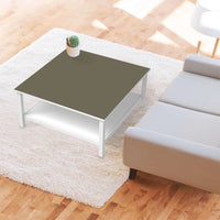 Klebefolie für Möbel Braungrau Light - IKEA Hemnes Couchtisch 90x90 cm - Wohnzimmer