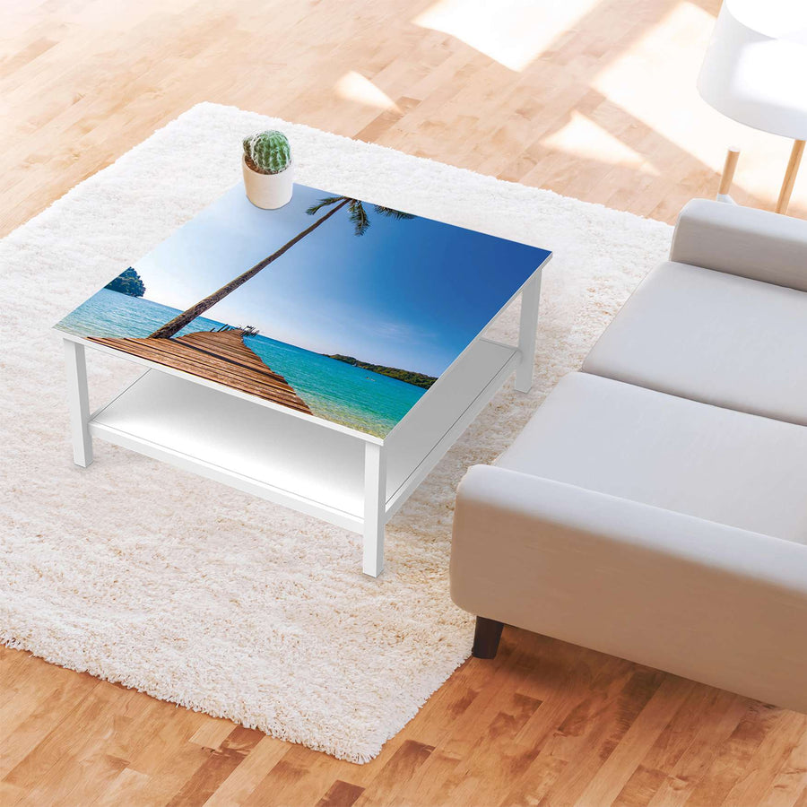 Klebefolie für Möbel Caribbean - IKEA Hemnes Couchtisch 90x90 cm - Wohnzimmer