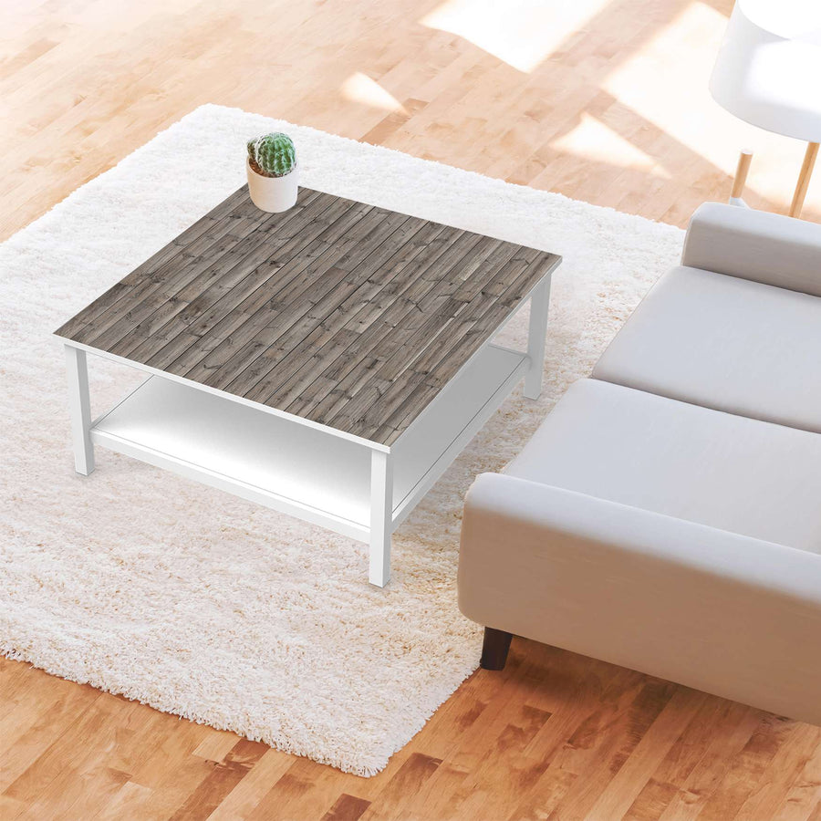 Klebefolie für Möbel Dark washed - IKEA Hemnes Couchtisch 90x90 cm - Wohnzimmer