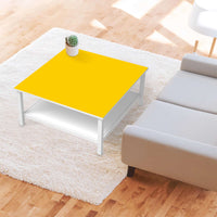 Klebefolie für Möbel Gelb Dark - IKEA Hemnes Couchtisch 90x90 cm - Wohnzimmer