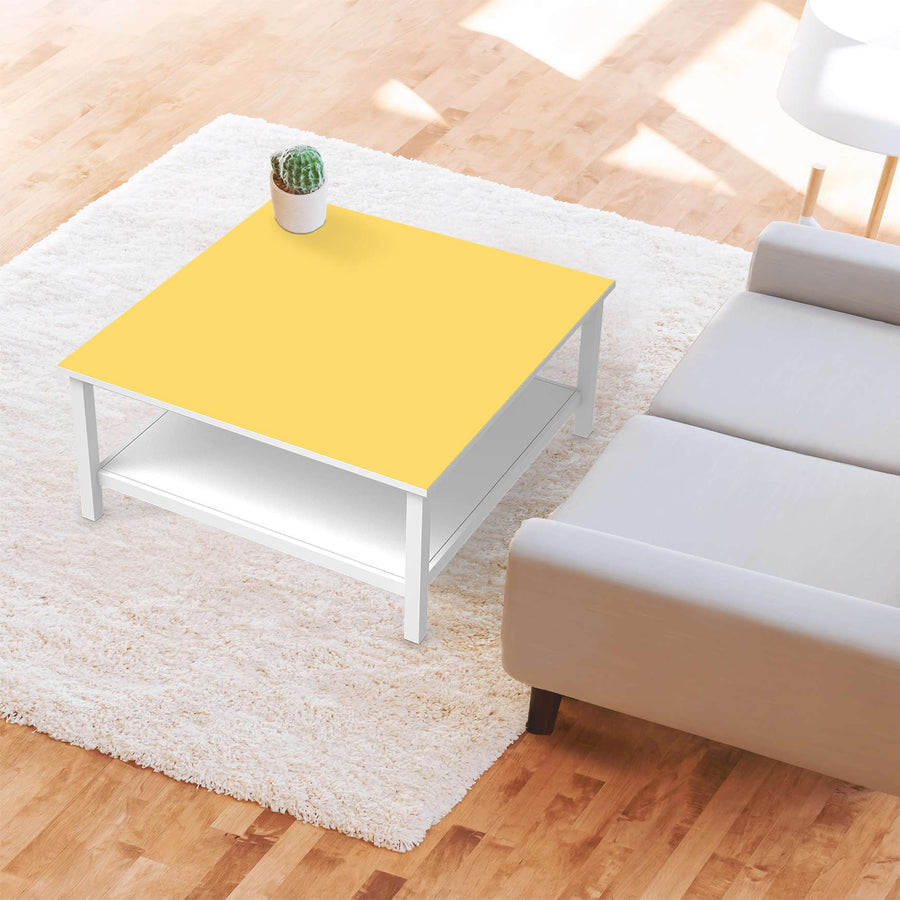 Klebefolie für Möbel Gelb Light - IKEA Hemnes Couchtisch 90x90 cm - Wohnzimmer