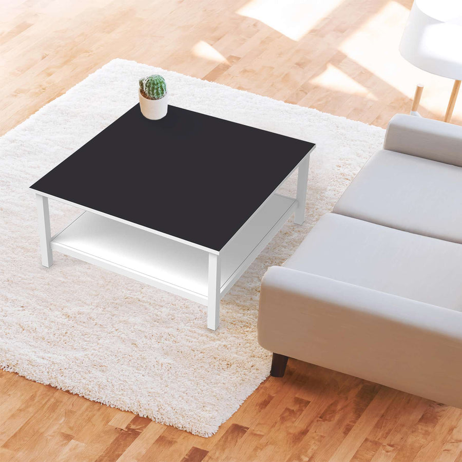 Klebefolie für Möbel Grau Dark - IKEA Hemnes Couchtisch 90x90 cm - Wohnzimmer