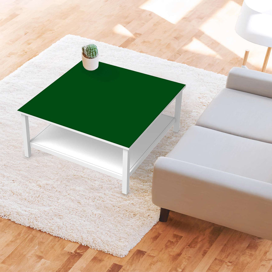 Klebefolie für Möbel Grün Dark - IKEA Hemnes Couchtisch 90x90 cm - Wohnzimmer