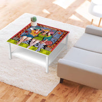 Klebefolie für Möbel Her mit dem schönen Leben - IKEA Hemnes Couchtisch 90x90 cm - Wohnzimmer