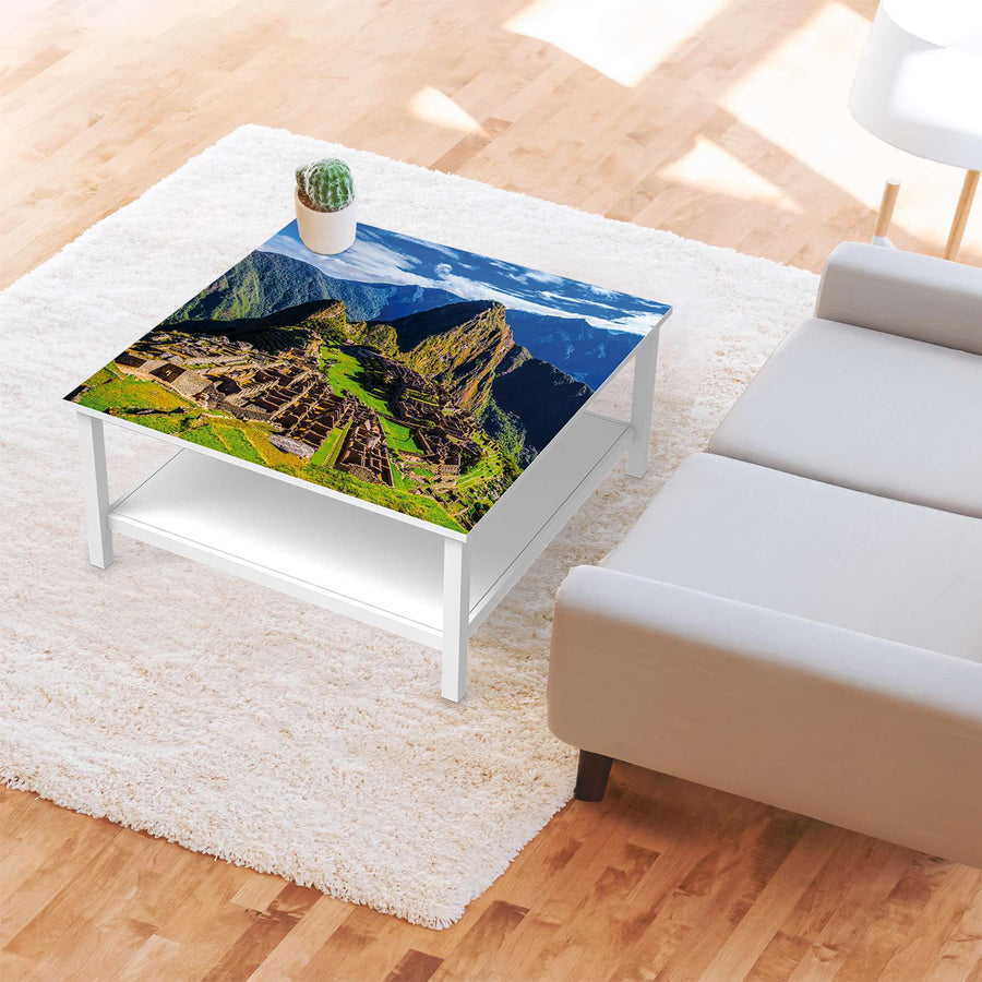 Klebefolie für Möbel Machu Picchu - IKEA Hemnes Couchtisch 90x90 cm - Wohnzimmer