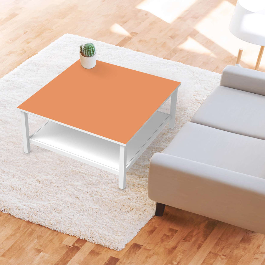 Klebefolie für Möbel Orange Light - IKEA Hemnes Couchtisch 90x90 cm - Wohnzimmer