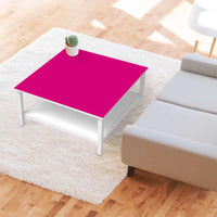 Klebefolie für Möbel Pink Dark - IKEA Hemnes Couchtisch 90x90 cm - Wohnzimmer
