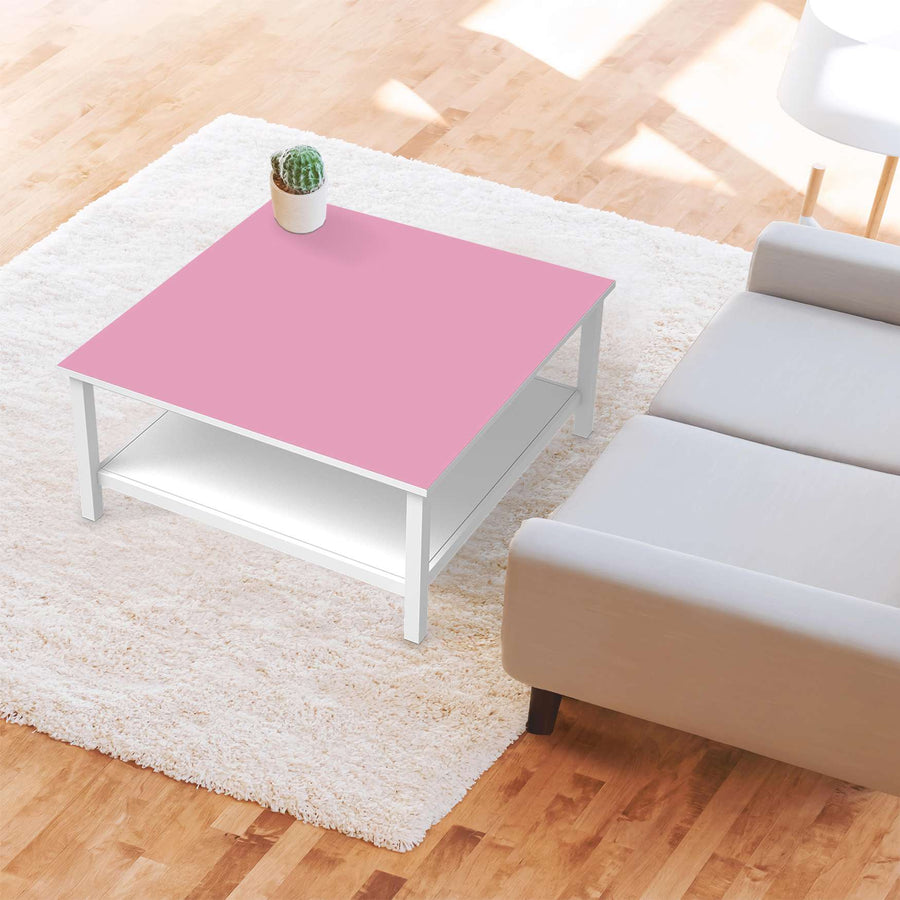Klebefolie für Möbel Pink Light - IKEA Hemnes Couchtisch 90x90 cm - Wohnzimmer