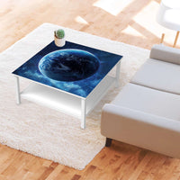 Klebefolie für Möbel Planet Blue - IKEA Hemnes Couchtisch 90x90 cm - Wohnzimmer