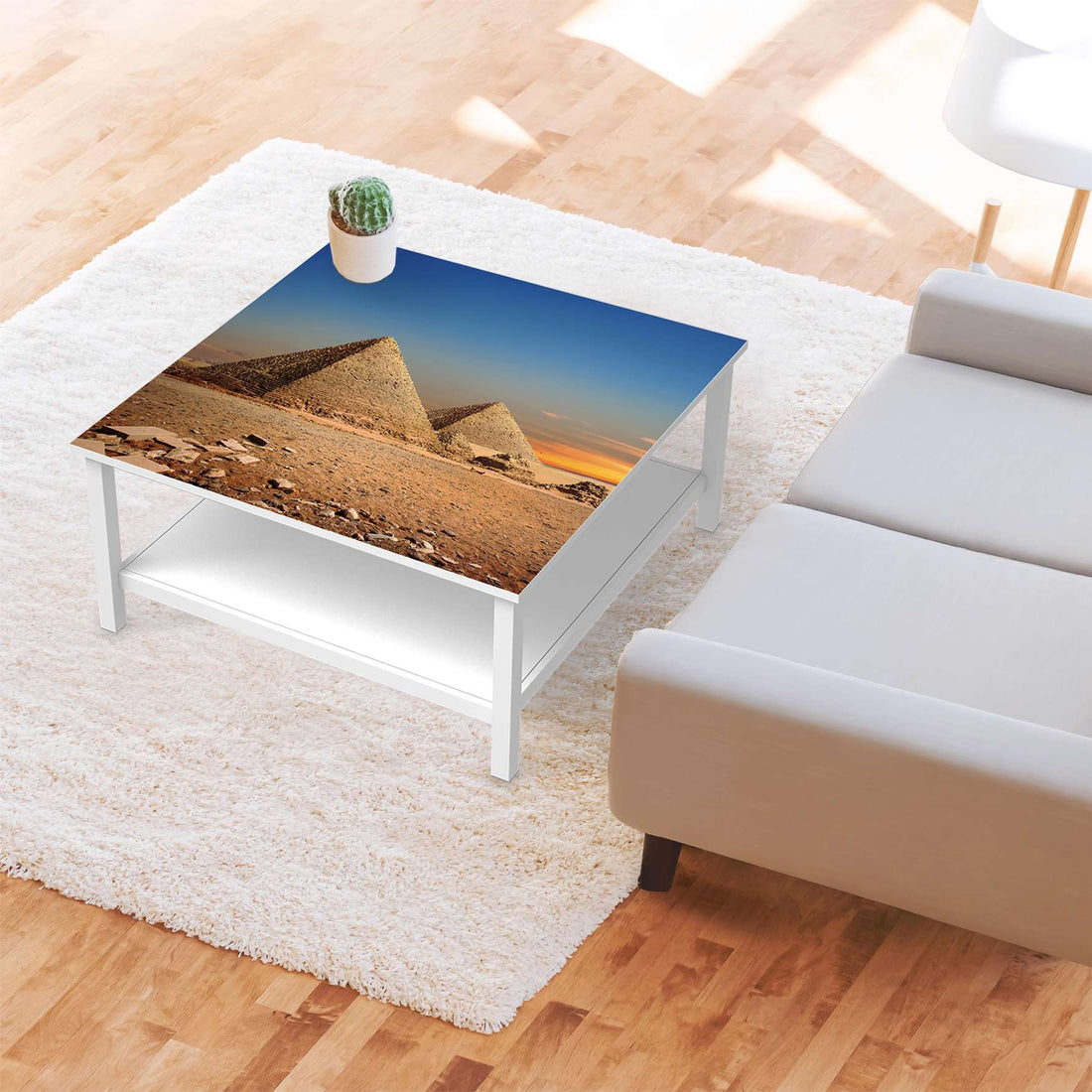 Klebefolie für Möbel Pyramids - IKEA Hemnes Couchtisch 90x90 cm - Wohnzimmer