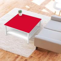 Klebefolie für Möbel Rot Light - IKEA Hemnes Couchtisch 90x90 cm - Wohnzimmer