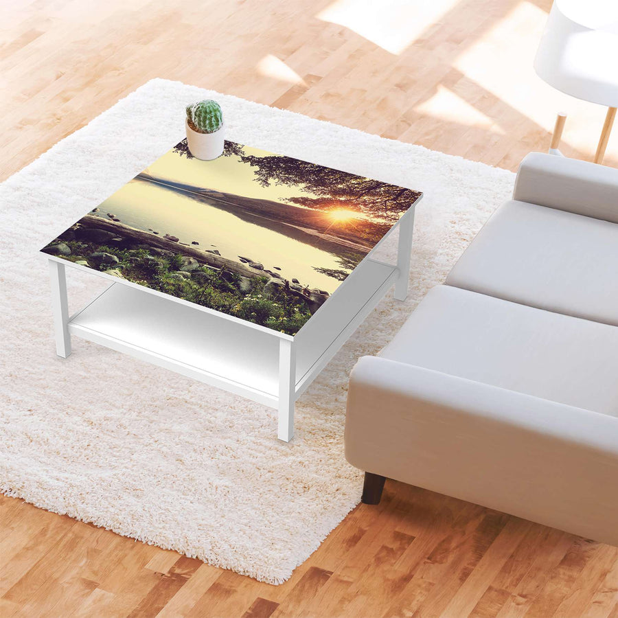 Klebefolie für Möbel Seaside Dreams - IKEA Hemnes Couchtisch 90x90 cm - Wohnzimmer