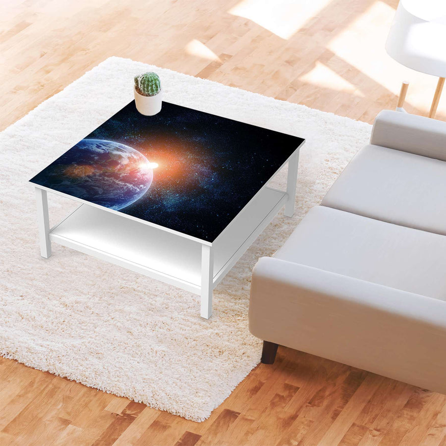 Klebefolie für Möbel Sunrise - IKEA Hemnes Couchtisch 90x90 cm - Wohnzimmer