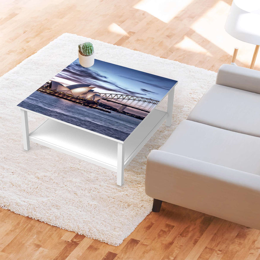Klebefolie für Möbel Sydney - IKEA Hemnes Couchtisch 90x90 cm - Wohnzimmer