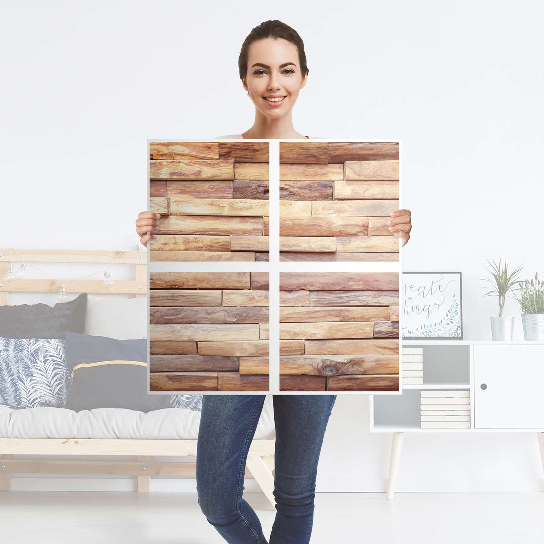 Klebefolie für Möbel Artwood - IKEA Kallax Regal 4 Türen - Folie