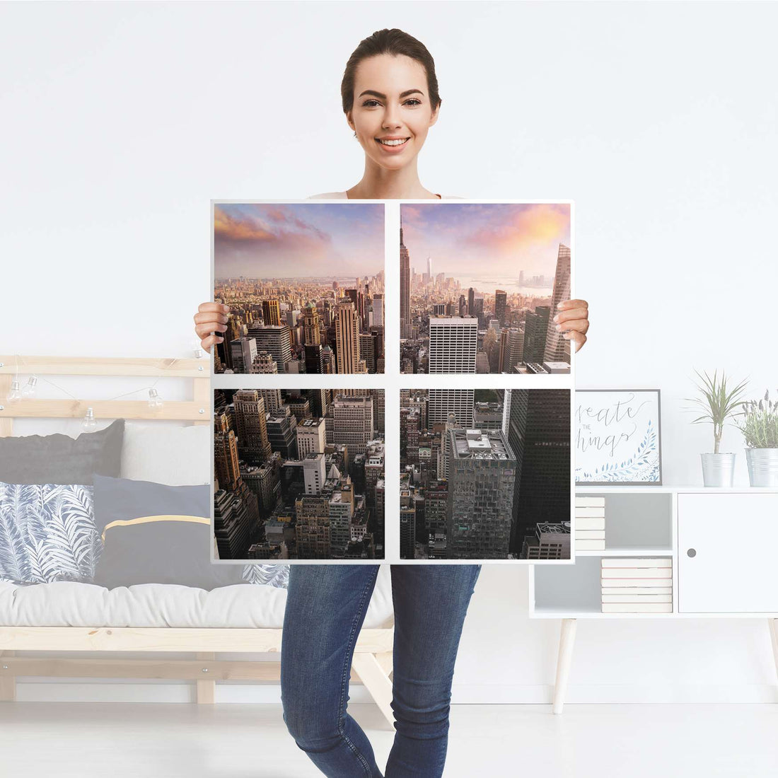 Klebefolie für Möbel Big Apple - IKEA Kallax Regal 4 Türen - Folie