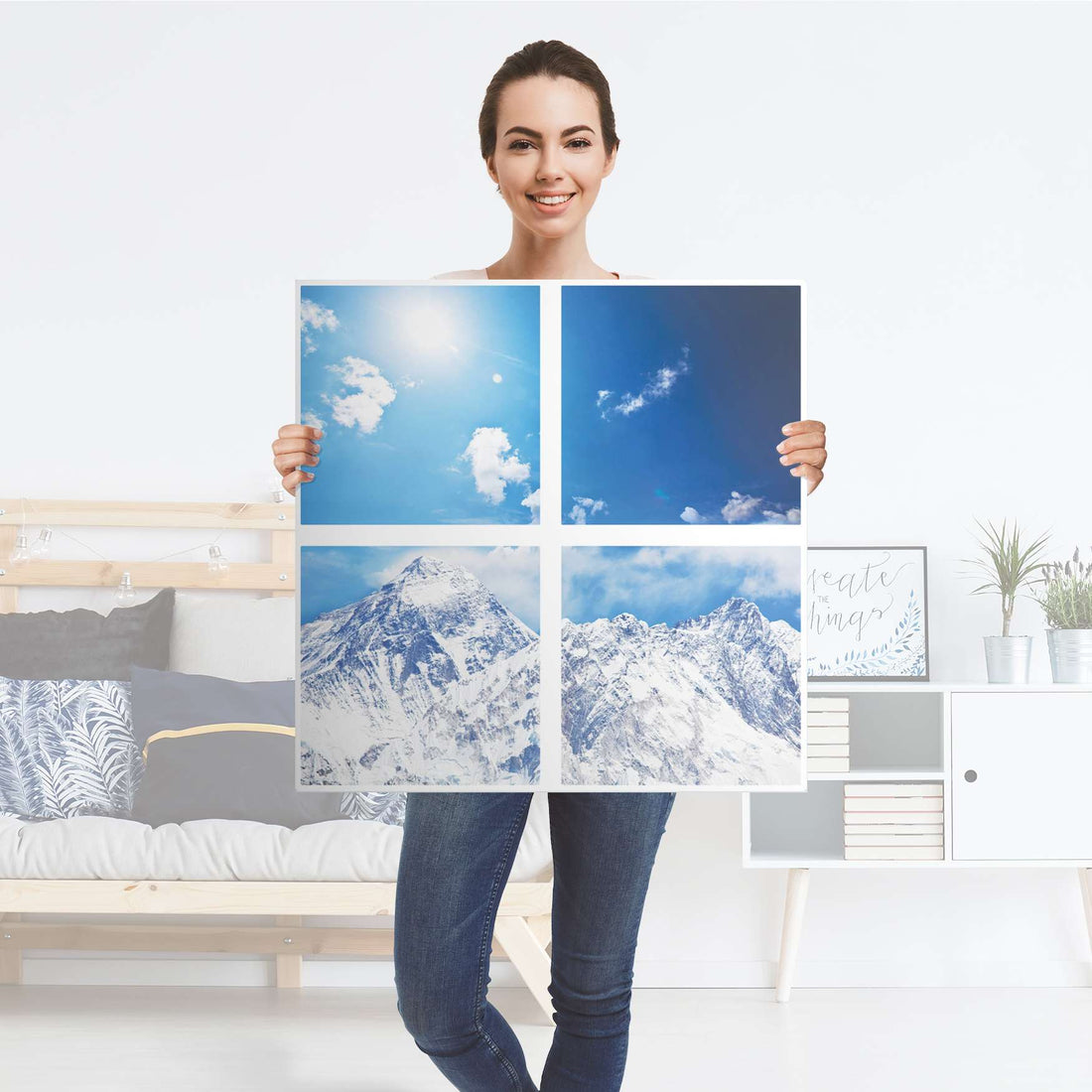 Klebefolie für Möbel Everest - IKEA Kallax Regal 4 Türen - Folie