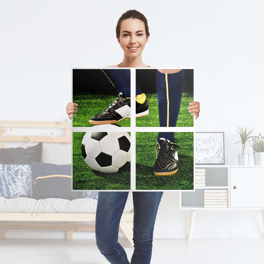 Klebefolie für Möbel Fussballstar - IKEA Kallax Regal 4 Türen - Folie
