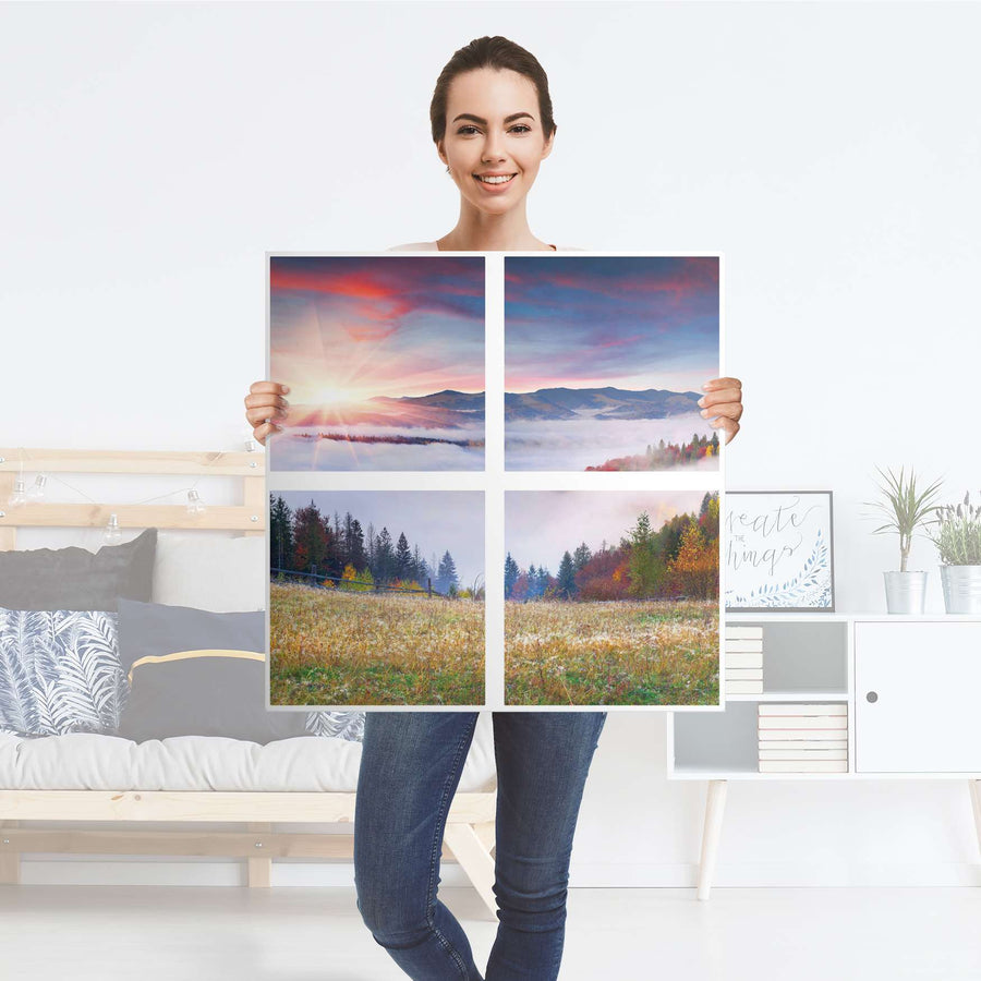 Klebefolie für Möbel Herbstwald - IKEA Kallax Regal 4 Türen - Folie