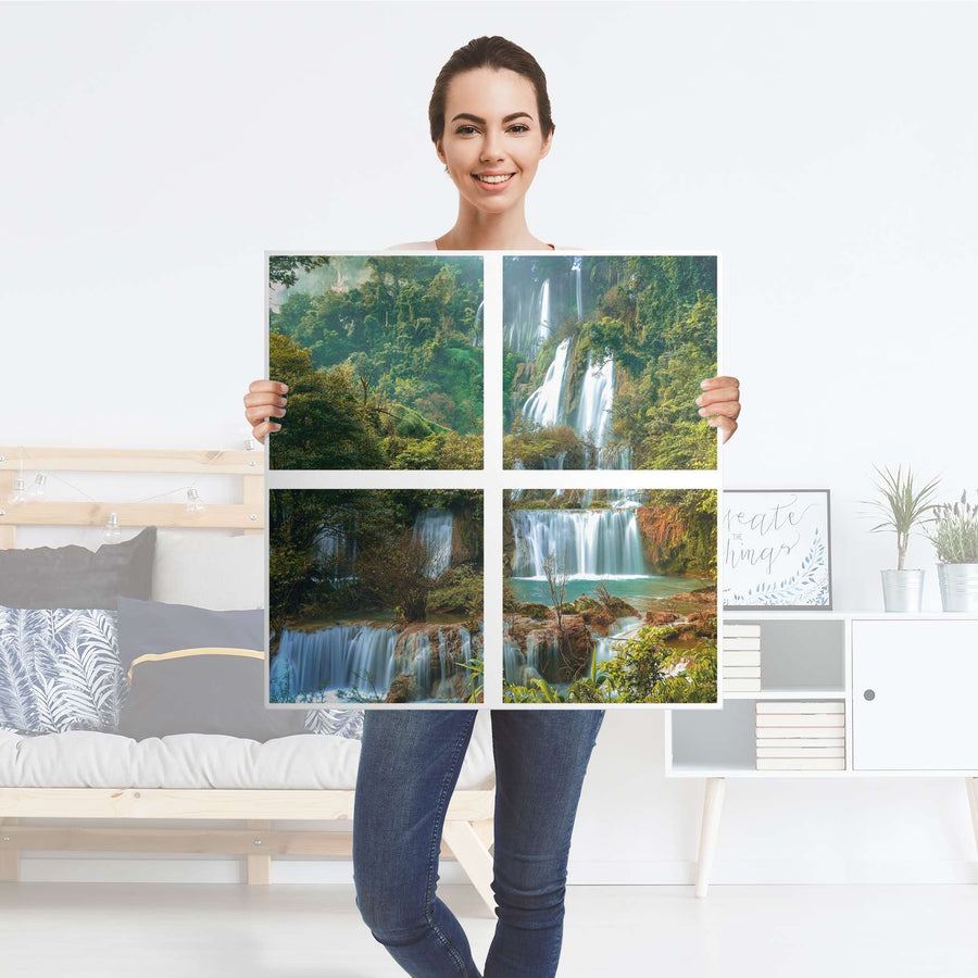 Klebefolie für Möbel Rainforest - IKEA Kallax Regal 4 Türen - Folie
