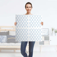 Klebefolie für Möbel Retro Pattern - Blau - IKEA Kallax Regal 4 Türen - Folie