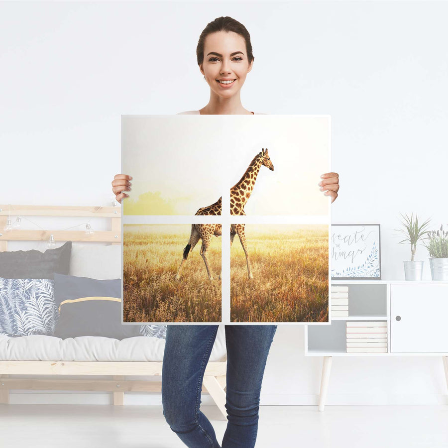 Klebefolie für Möbel Savanna Giraffe - IKEA Kallax Regal 4 Türen - Folie