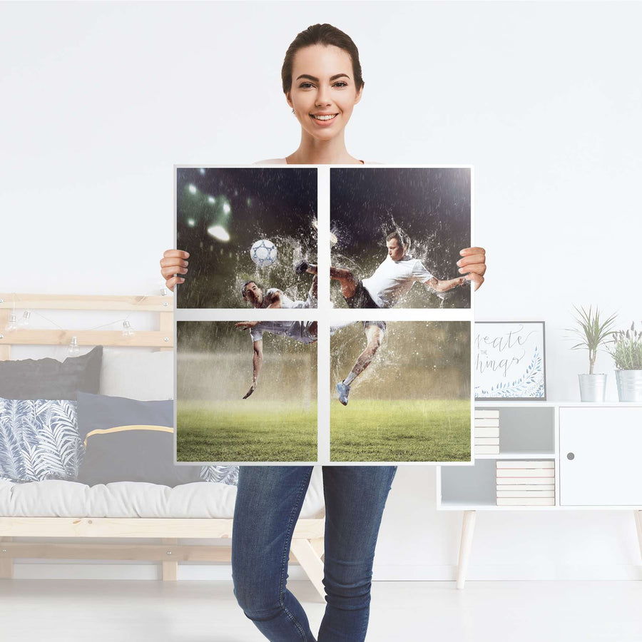 Klebefolie für Möbel Soccer - IKEA Kallax Regal 4 Türen - Folie