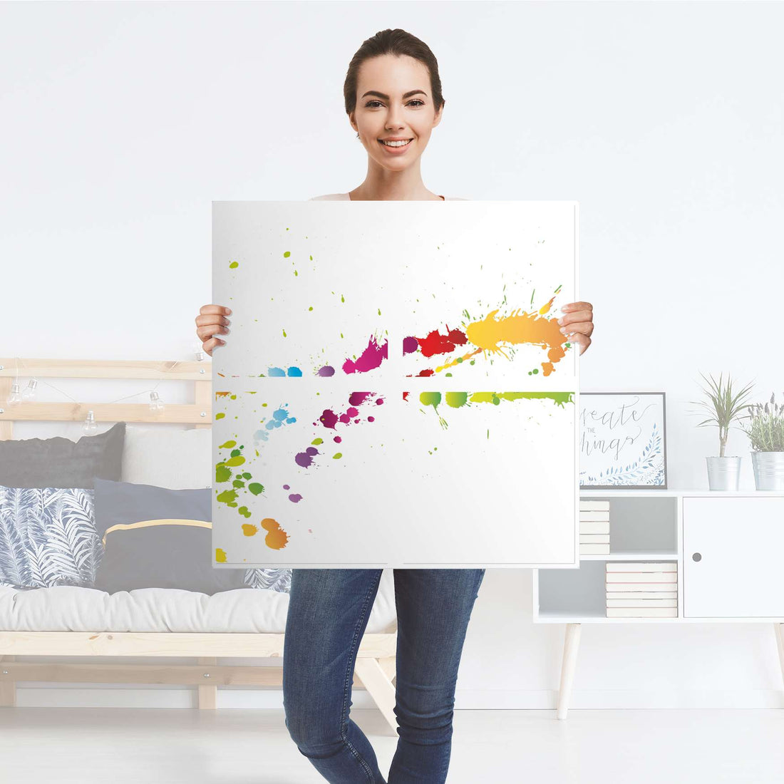Klebefolie für Möbel Splash 2 - IKEA Kallax Regal 4 Türen - Folie