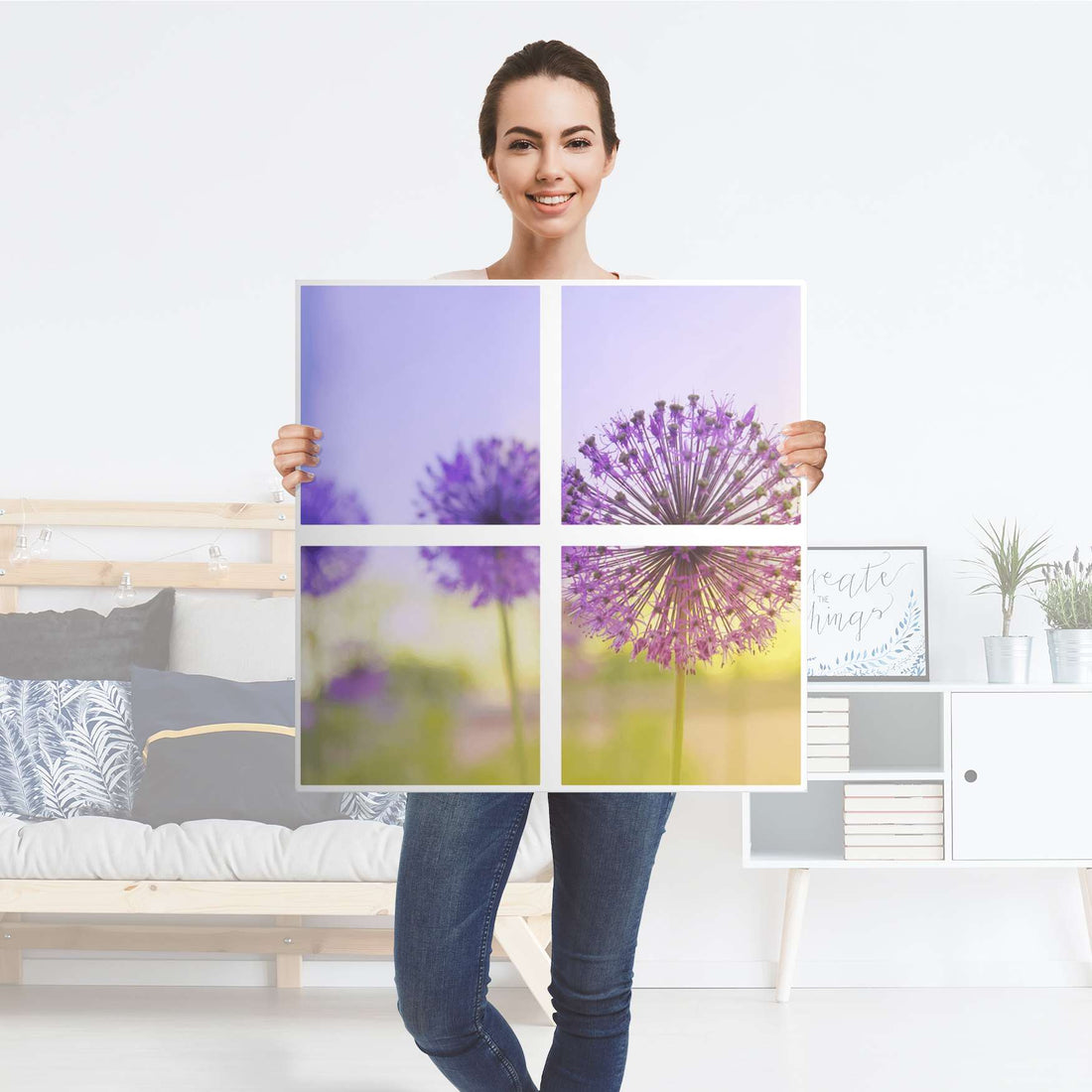 Klebefolie für Möbel Spring Flower - IKEA Kallax Regal 4 Türen - Folie