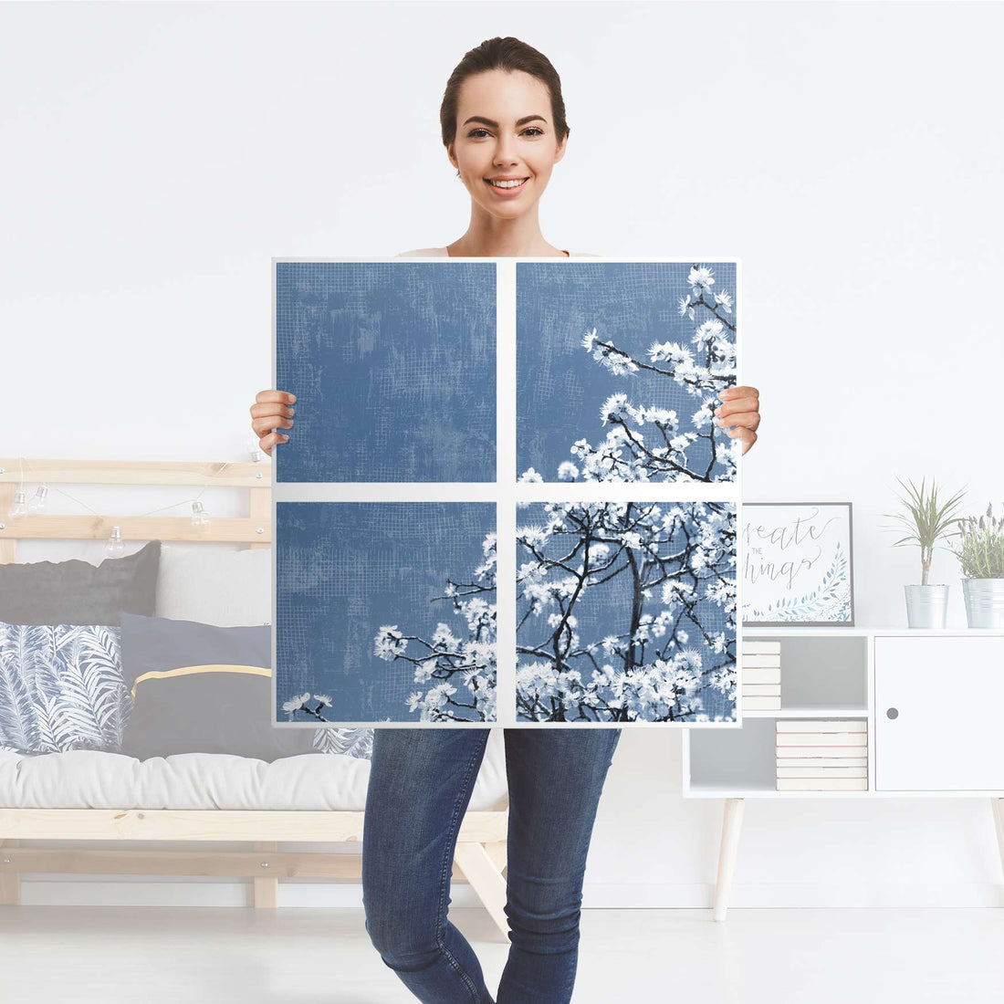 Klebefolie für Möbel Spring Tree - IKEA Kallax Regal 4 Türen - Folie
