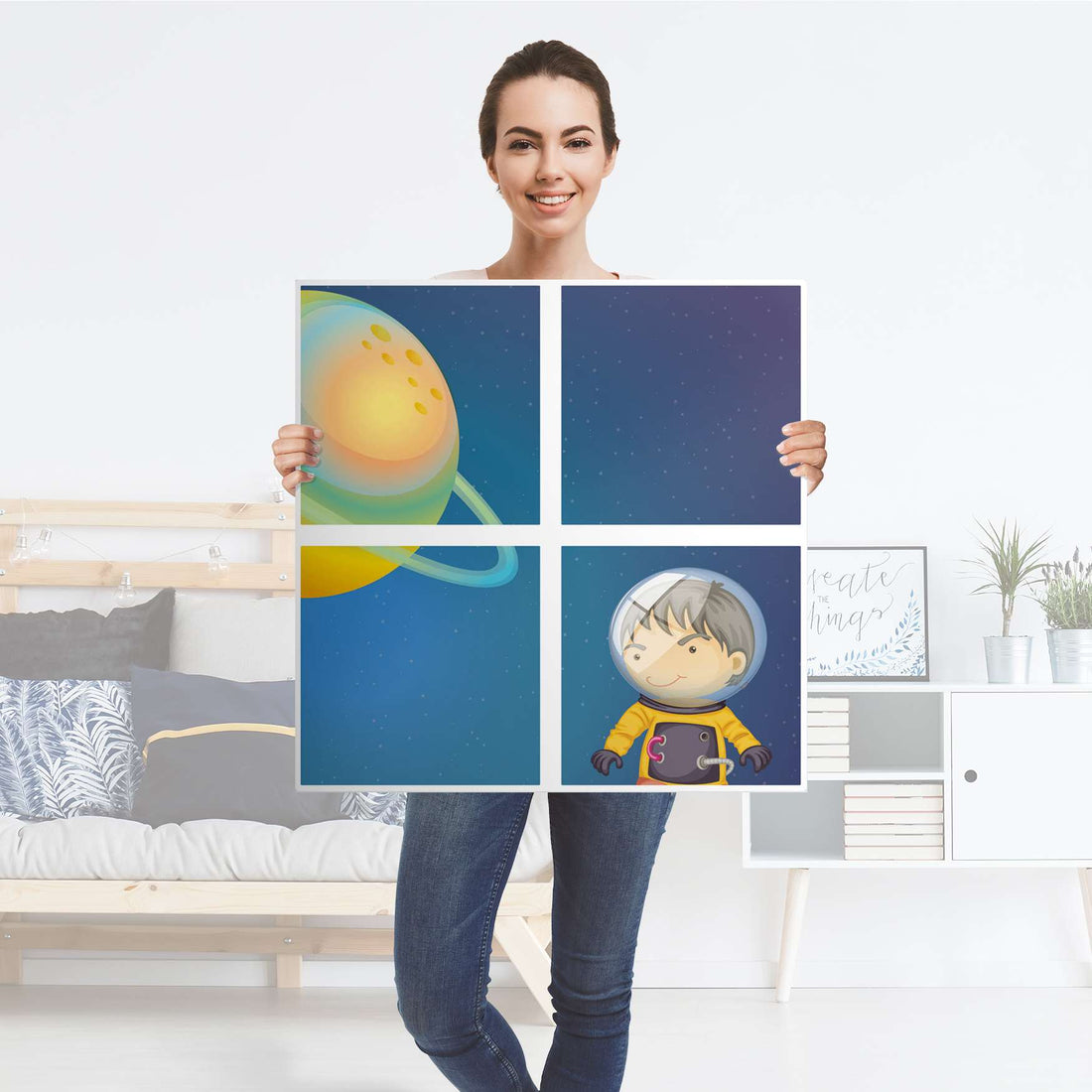 Klebefolie für Möbel Young Explorer - IKEA Kallax Regal 4 Türen - Folie