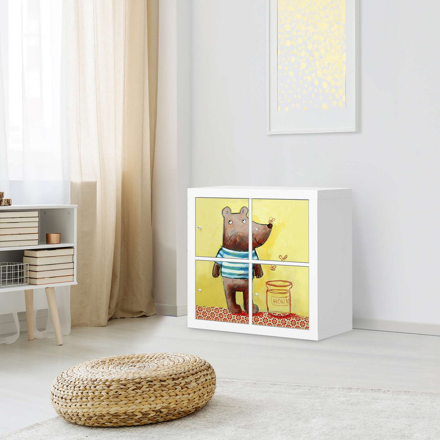 Klebefolie für Möbel Bär - IKEA Kallax Regal 4 Türen - Kinderzimmer