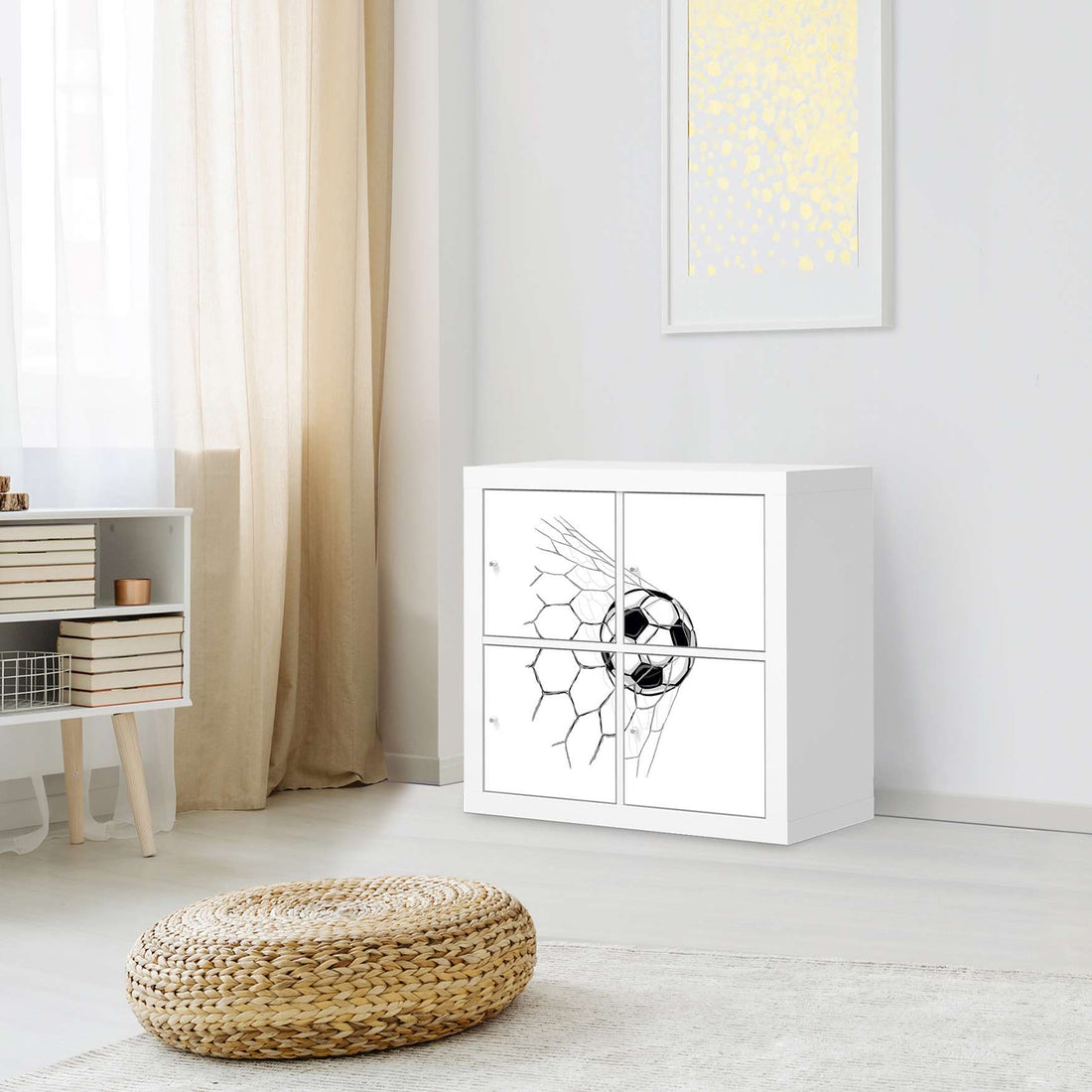 Klebefolie für Möbel Eingenetzt - IKEA Kallax Regal 4 Türen - Kinderzimmer