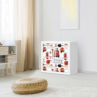 Klebefolie für Möbel Firefighter - IKEA Kallax Regal 4 Türen - Kinderzimmer