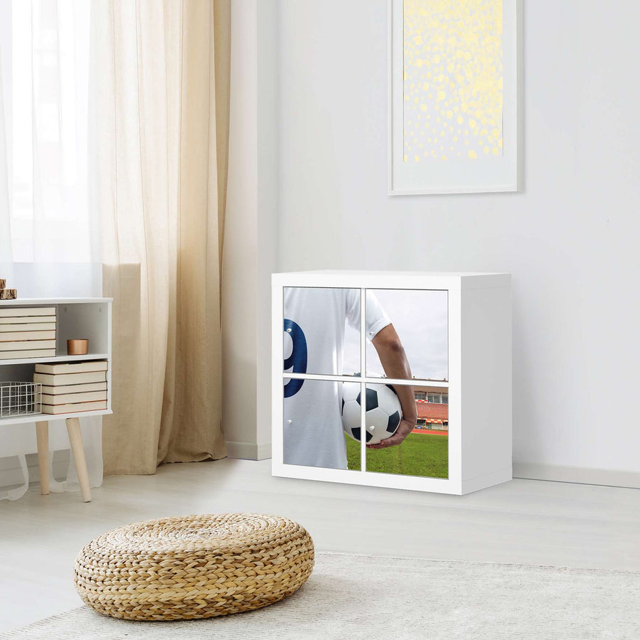 Klebefolie für Möbel Footballmania - IKEA Kallax Regal 4 Türen - Kinderzimmer