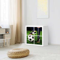 Klebefolie für Möbel Fussballstar - IKEA Kallax Regal 4 Türen - Kinderzimmer