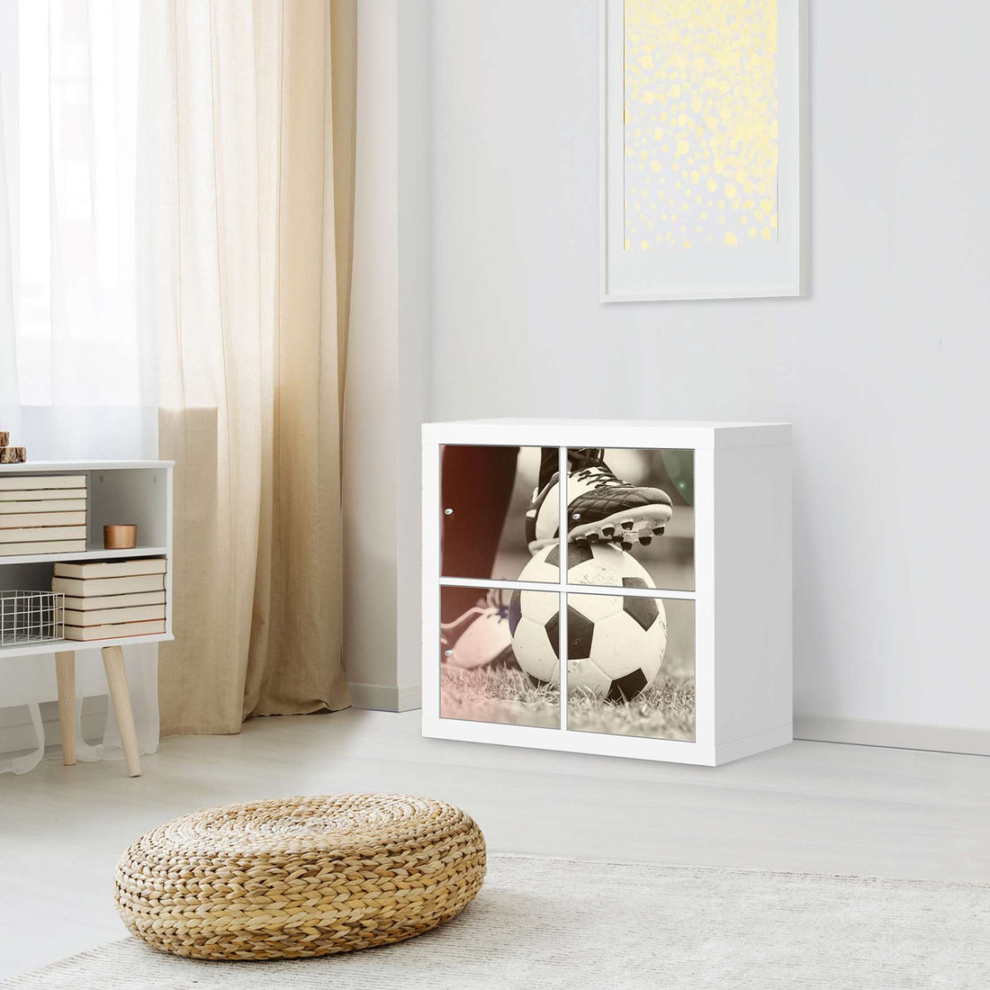 Klebefolie für Möbel Kick it - IKEA Kallax Regal 4 Türen - Kinderzimmer