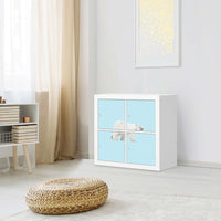 Klebefolie für Möbel Origami Polar Bear - IKEA Kallax Regal 4 Türen - Kinderzimmer