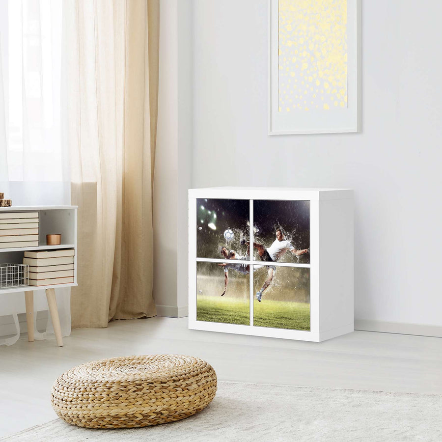 Klebefolie für Möbel Soccer - IKEA Kallax Regal 4 Türen - Kinderzimmer