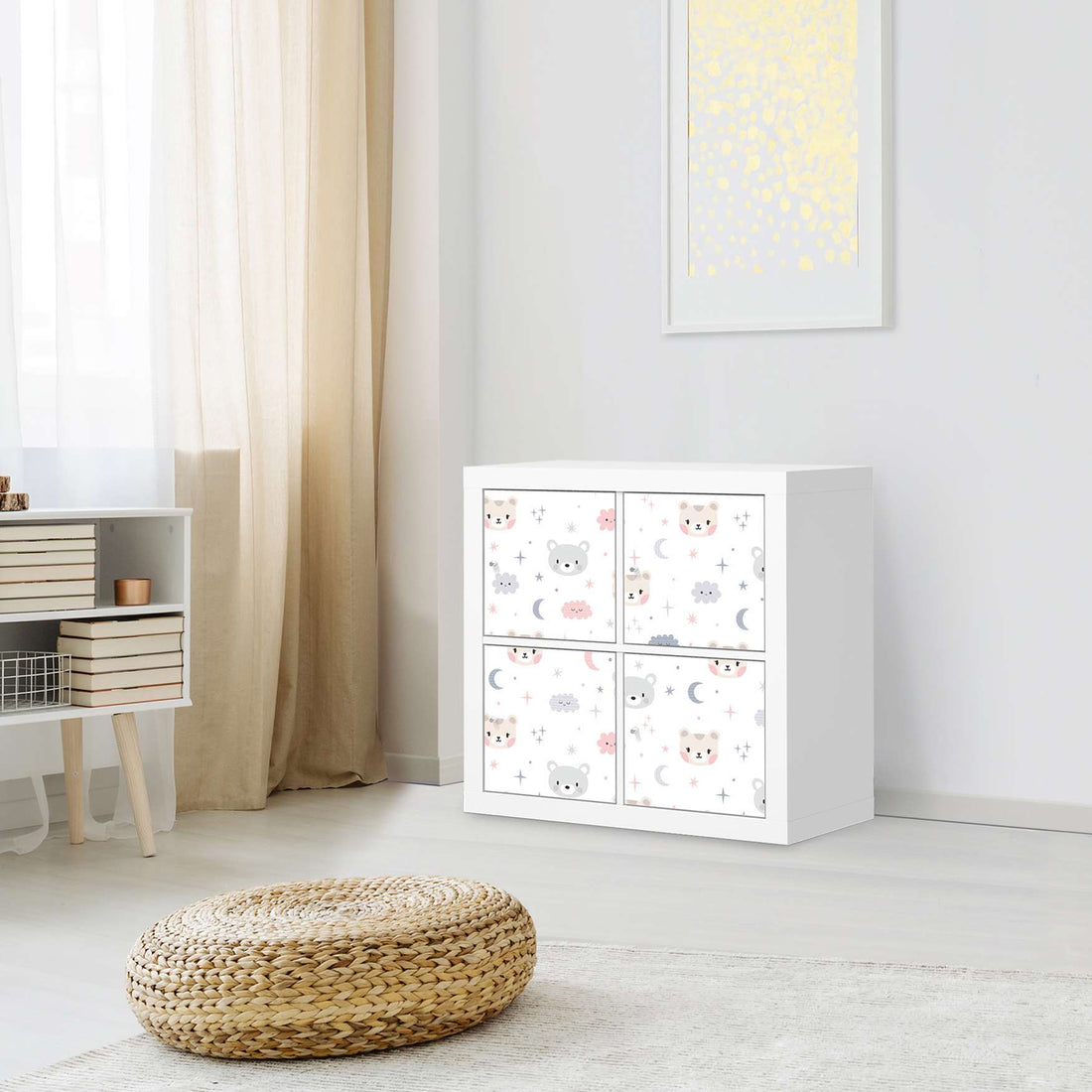 Klebefolie für Möbel Sweet Dreams - IKEA Kallax Regal 4 Türen - Kinderzimmer