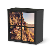 Klebefolie für Möbel Bhutans Paradise - IKEA Kallax Regal 4 Türen - schwarz