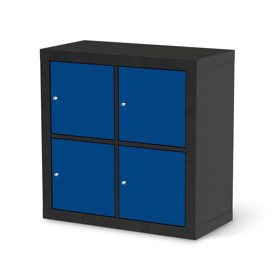 Klebefolie für Möbel Blau Dark - IKEA Kallax Regal 4 Türen - schwarz